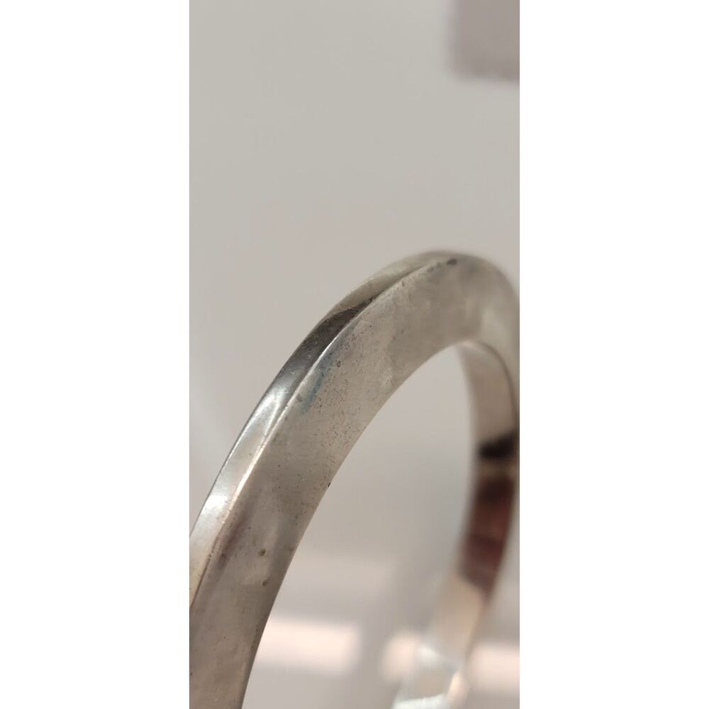 Heavy 925 Sterling Silver Solid Bangle Bracelet 39.53g Chunky Minimalist 2.5"